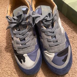 Blue and gray valentino sneakers size 8